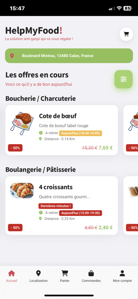 L'application anti-gaspi gratuite HelpMyFood