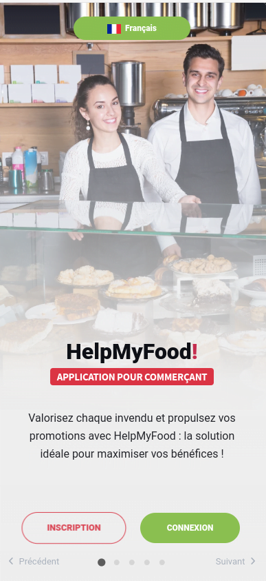 HelpMyFood for merchant: The application